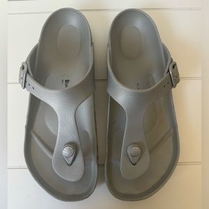 Silver Waterproof Birkenstock Sandal Size 38